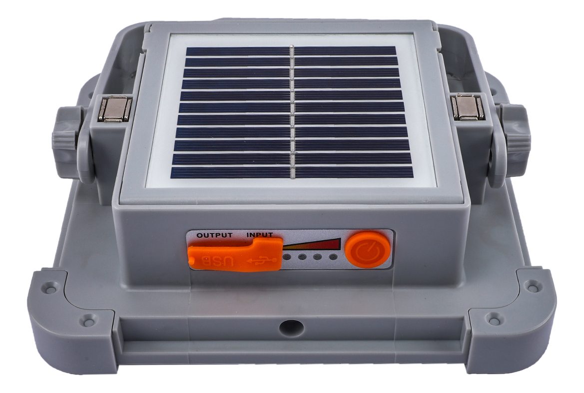 Reflector Luz Portátil Con Carga Solar Y Usb Etheos Gris Luz Cálida.luz Neutra. Luz Fría .luz De Emergencia Roja Y Azul - 1