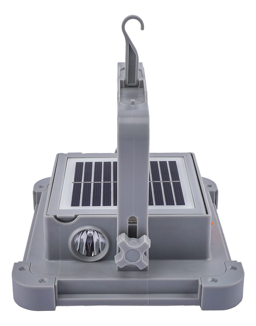 Reflector Luz Portátil Con Carga Solar Y Usb Etheos Gris Luz Cálida.luz Neutra. Luz Fría .luz De Emergencia Roja Y Azul - 5