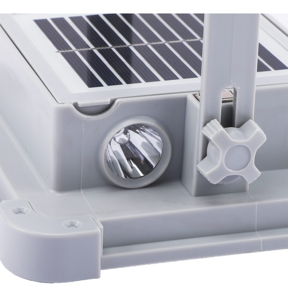 Reflector Luz Portátil Con Carga Solar Y Usb Etheos Gris Luz Cálida.luz Neutra. Luz Fría .luz De Emergencia Roja Y Azul - 7