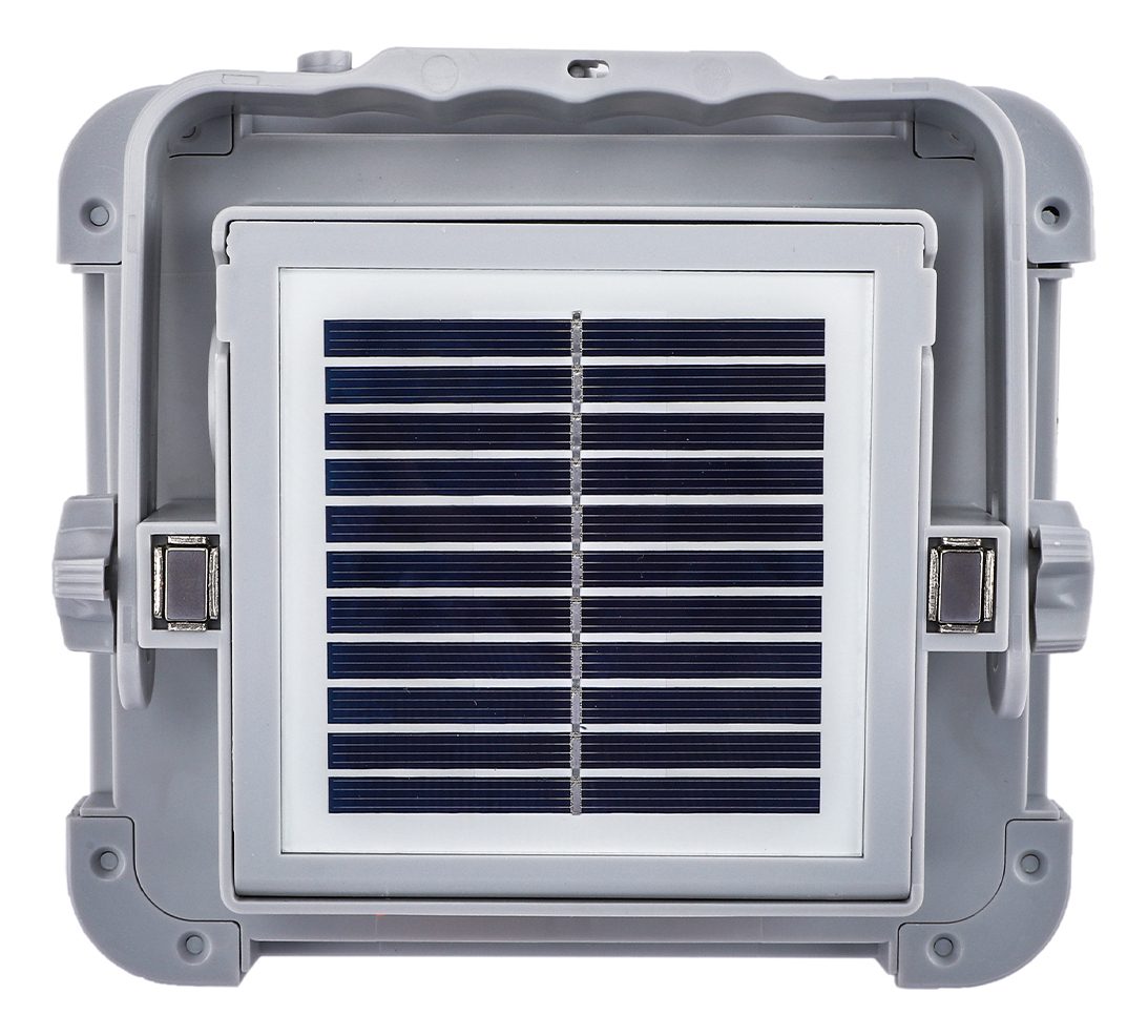 Reflector Luz Portátil Con Carga Solar Y Usb Etheos Gris Luz Cálida.luz Neutra. Luz Fría .luz De Emergencia Roja Y Azul - 8