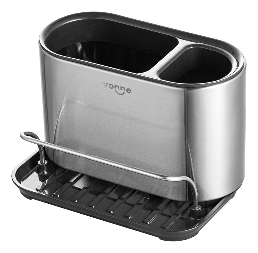 Organizador Bacha Cocina Acero Inox. Porta Esponja Bandeja