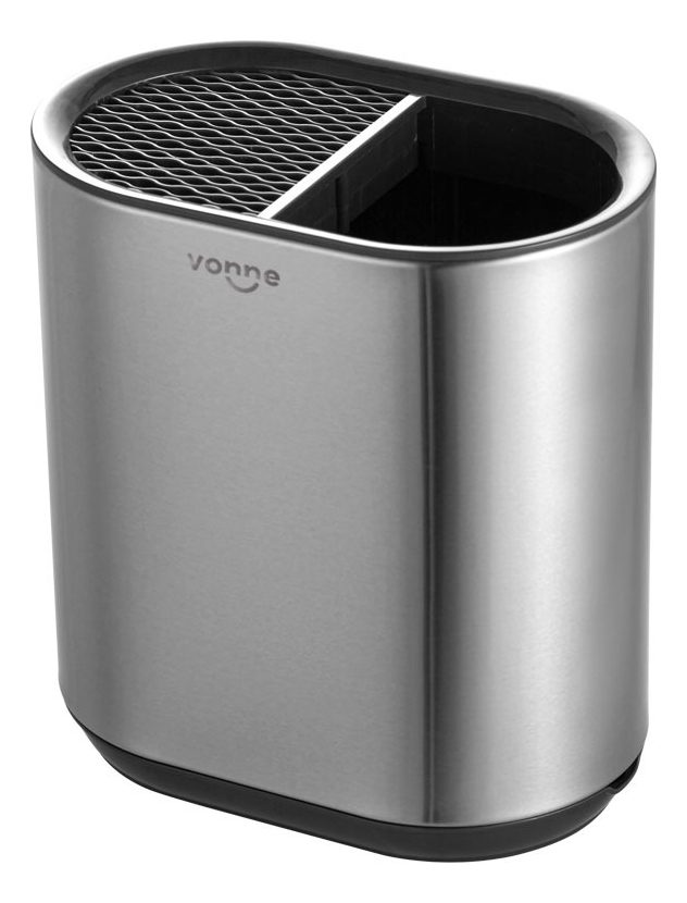 Organizador De Bacha Cocina Utensilios Acero Inox Vonne Plateado