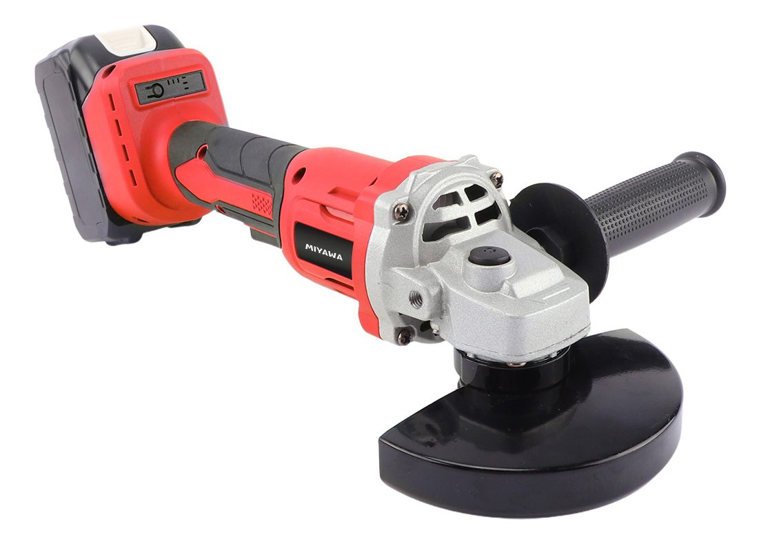 Amoladora Angular 4 1/2  Con Cargador Y Baterías Miyawa Rojo 50hz/ 60hz - 1