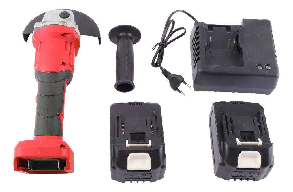 Amoladora Angular 4 1/2  Con Cargador Y Baterías Miyawa Rojo 50hz/ 60hz - 3