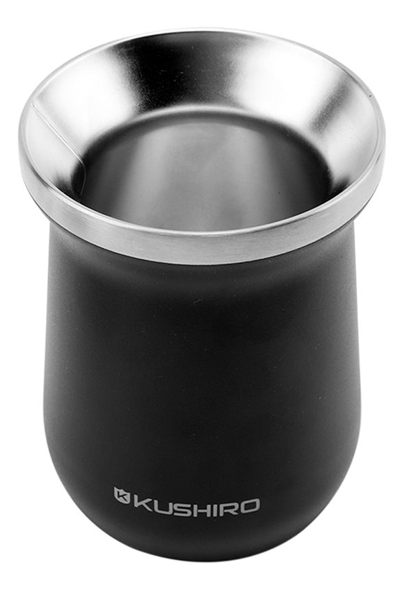 Mate Térmico De Acero Negro Kushiro Frti-mtne Negro Liso - 2