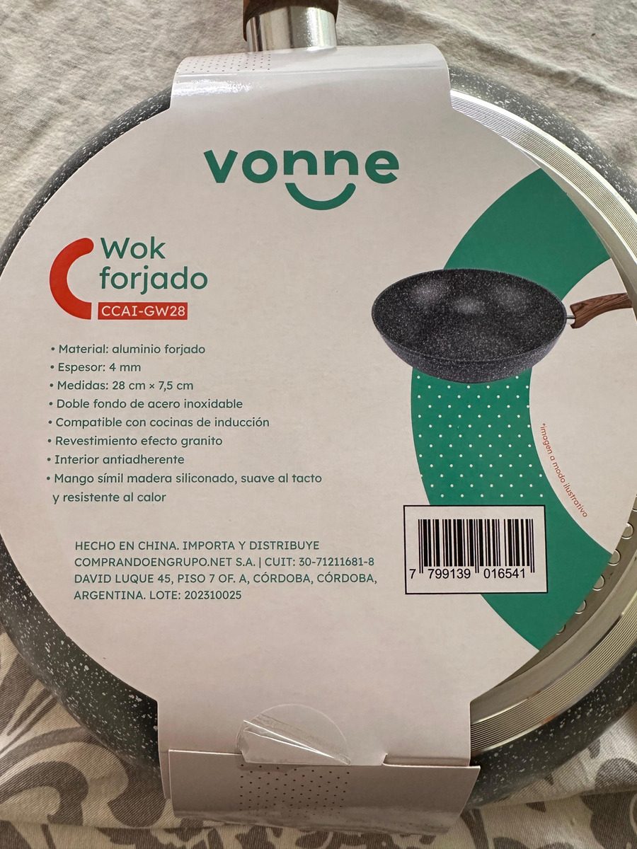 Wok Aluminio Forjado 28 Cm Nature Vonne Ccai-gw28 - Gris Gris - 2