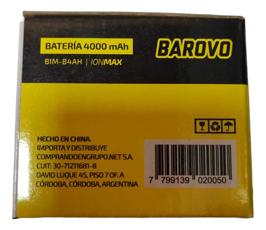 Batería 4000 Mah Ionmax Barovo Bim-b4ah - 1