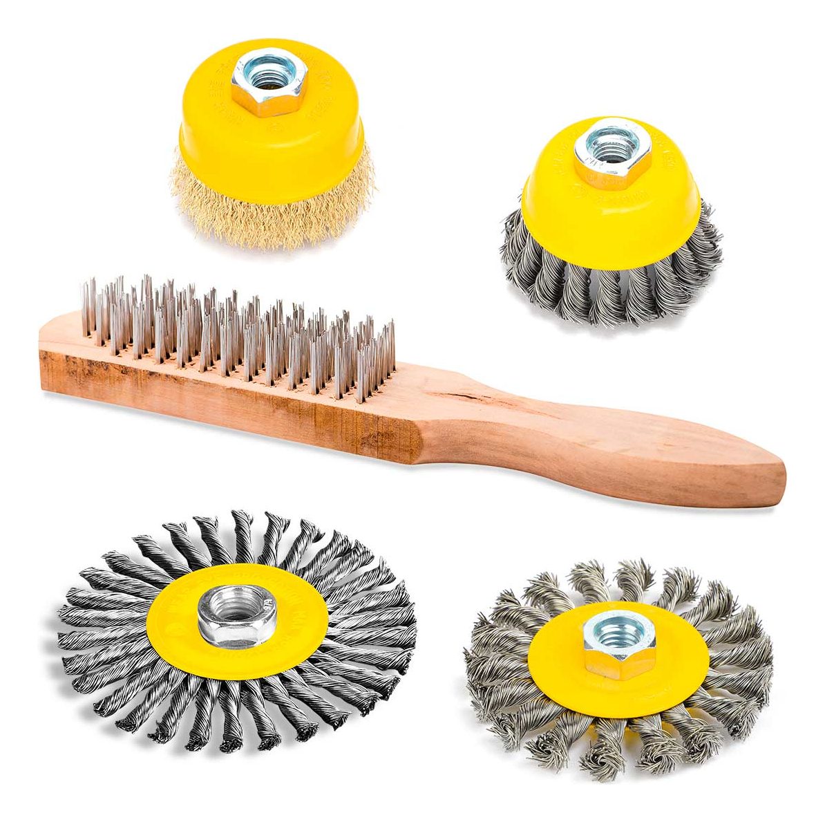 Kit 5 Cepillos De Alambre Barovo Cak-cdm5