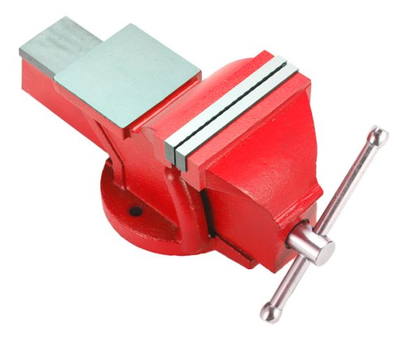 Morsa De Banco Fija 5  Con Yunque Miyawa Dmfi-0005 Rojo - 1