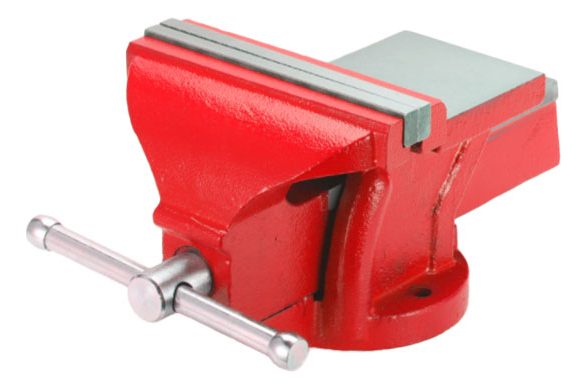 Morsa De Banco Fija 5  Con Yunque Miyawa Dmfi-0005 Rojo - 2