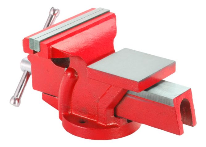 Morsa De Banco Fija 5  Con Yunque Miyawa Dmfi-0005 Rojo - 3