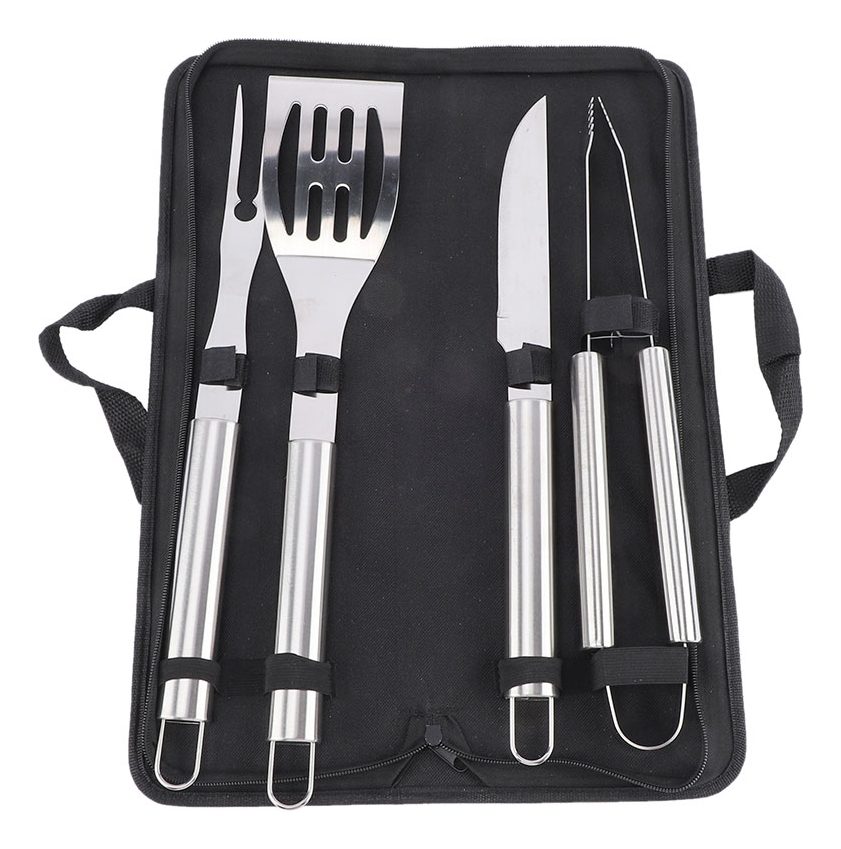 Set De 4 Utensilios Parrilleros Con Estuche Vonne Ccck-pac4