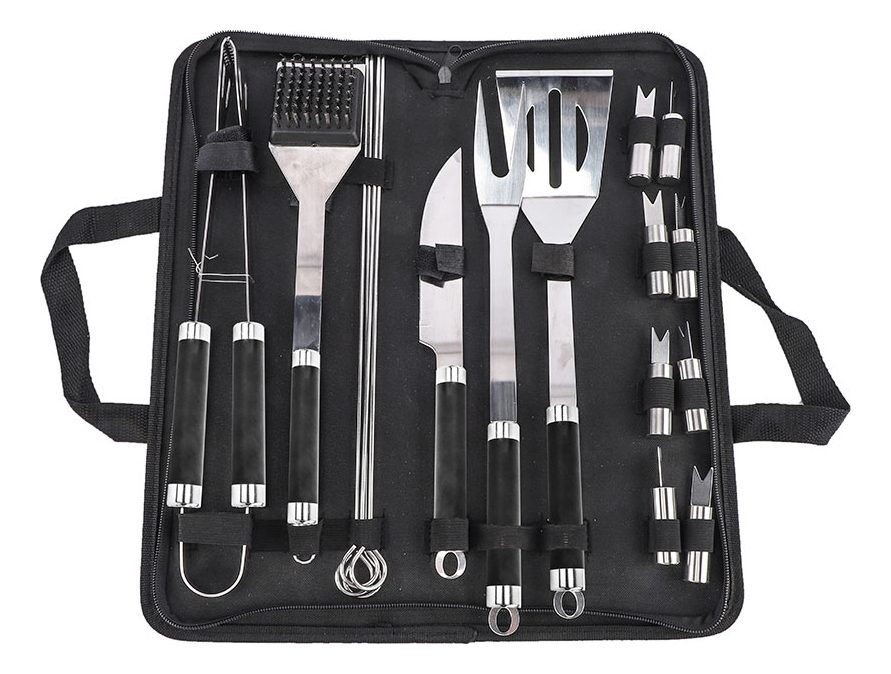 Set De 17 Utensilios Parrilleros Con Estuche Vonne Ccck-pa17