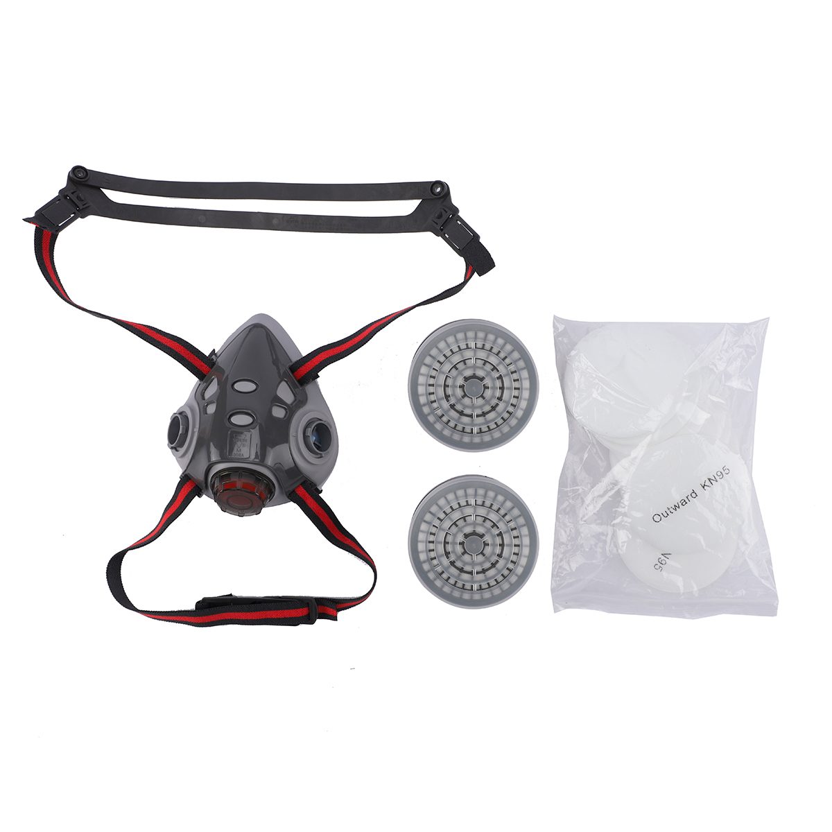 Máscara Media Cara Doble Filtro Reutilizable Dmri-0001 Barovo Con Filtros & Accesorios U - 4