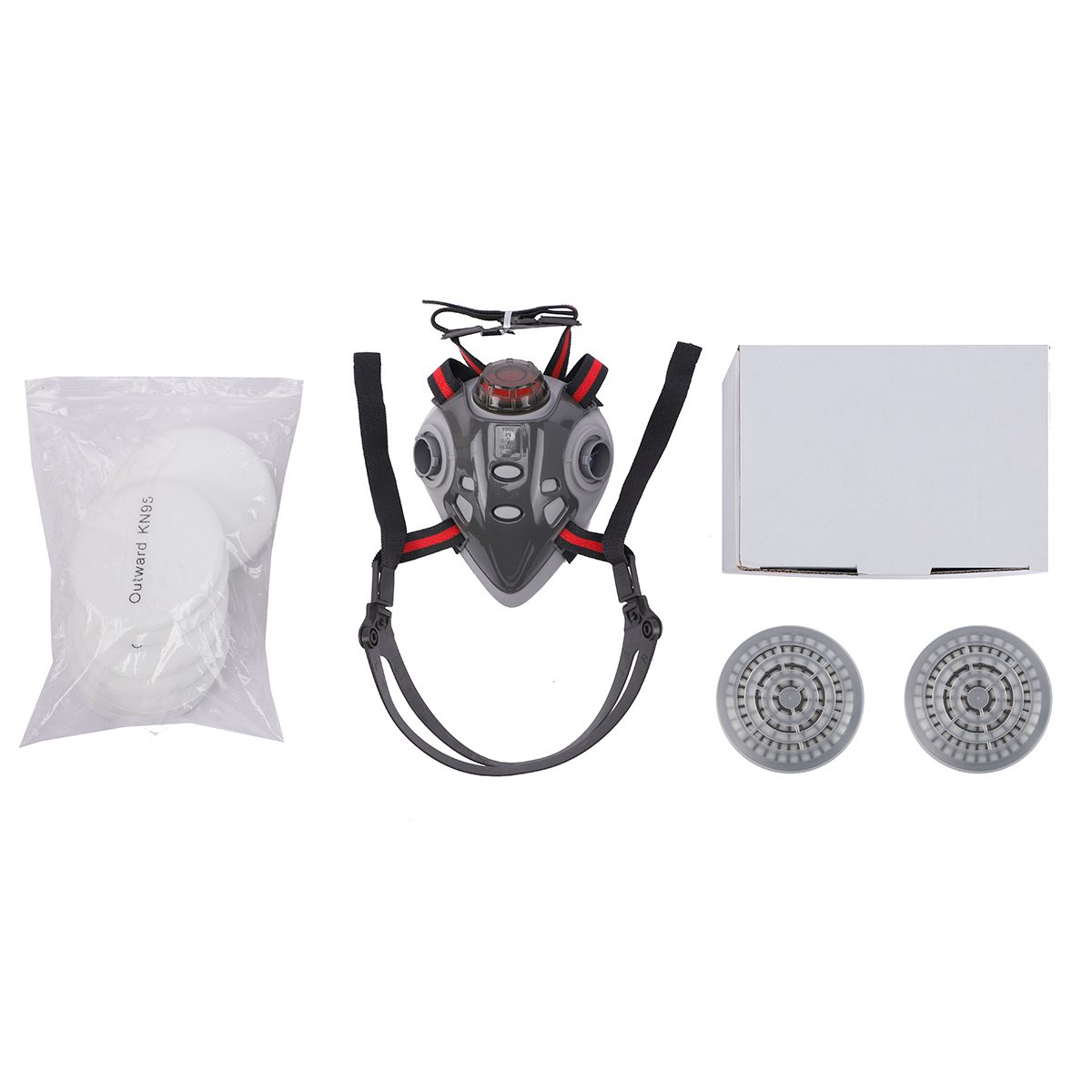 Máscara Media Cara Doble Filtro Reutilizable Dmri-0001 Barovo Con Filtros & Accesorios U - 6