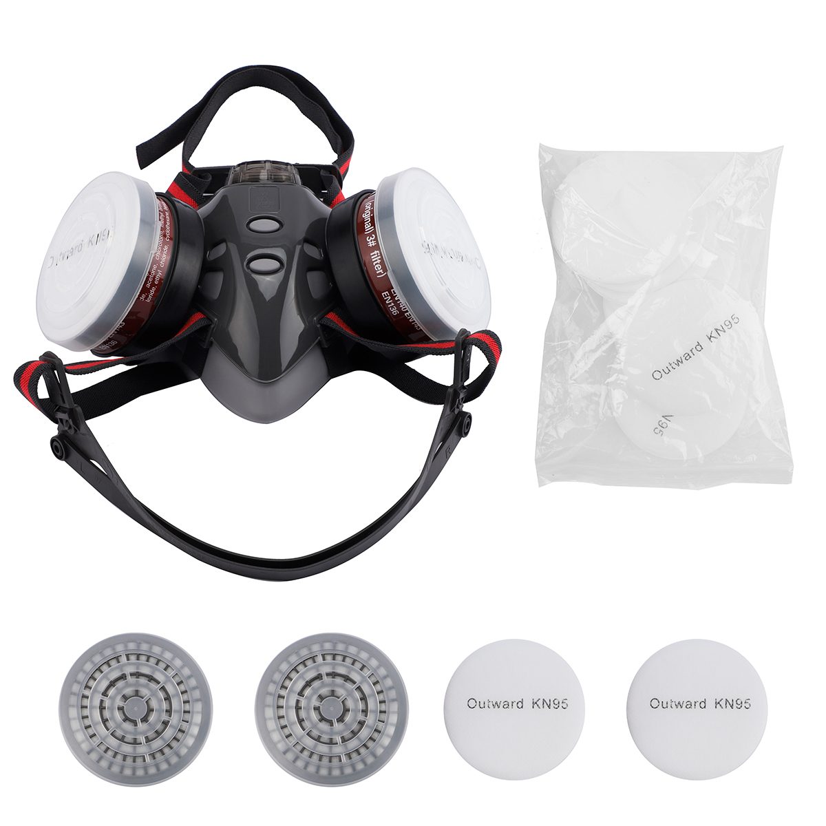 Máscara Media Cara Doble Filtro Reutilizable Dmri-0001 U - 7