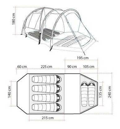 Carpa Familiar Iglu Doite Ruca 6 Personas 2 Dorm. Sellada - 1