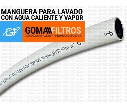 Manguera Frigorífica Blanca De 19 Mm Soporta 90ºc Importada