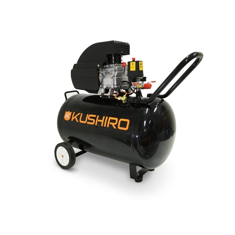 Compresor Kushiro K50 2.5hp 50l Monofásico + Ruedas 50 Monofásica
