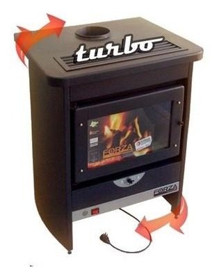Estufa A Leña Salamandra Forza F300turbo 14000k Hasta 150m2