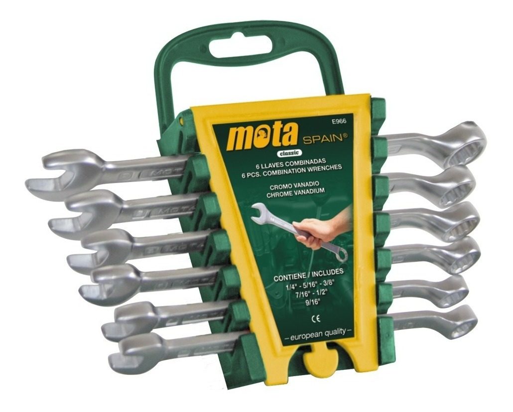 Juegos 6 Llaves Fijas Combinadas Metricas 8mm A 17mm Mota