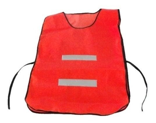Chaleco Reflectivo, Color Naranja Fluo Seguridad Vial Vtv Naranja