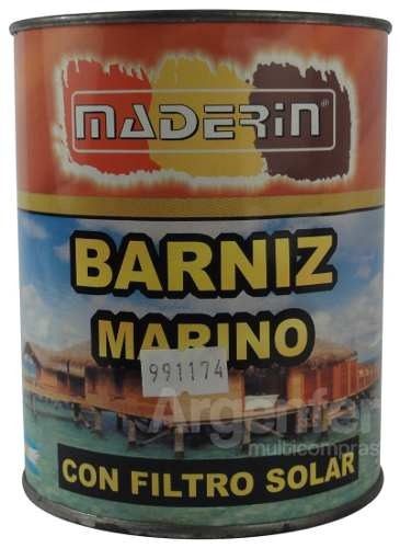 Barniz Marino Con Filtro Solar X1 Lt Brillante Maderin  Barniz