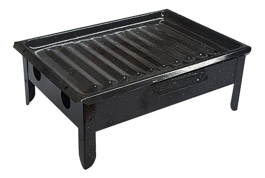 Brasero De Mesa Estandar Parrilla Bandeja Asado 12x33x34 Cm.
