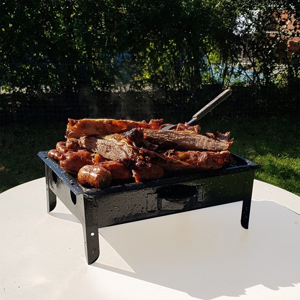 Brasero De Mesa Enlozado Portatil  Tipo Parrilla Brogas - 1