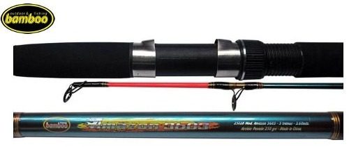 Caña Bamboo Amazon 3 Tramos 4,20 Mts Negro