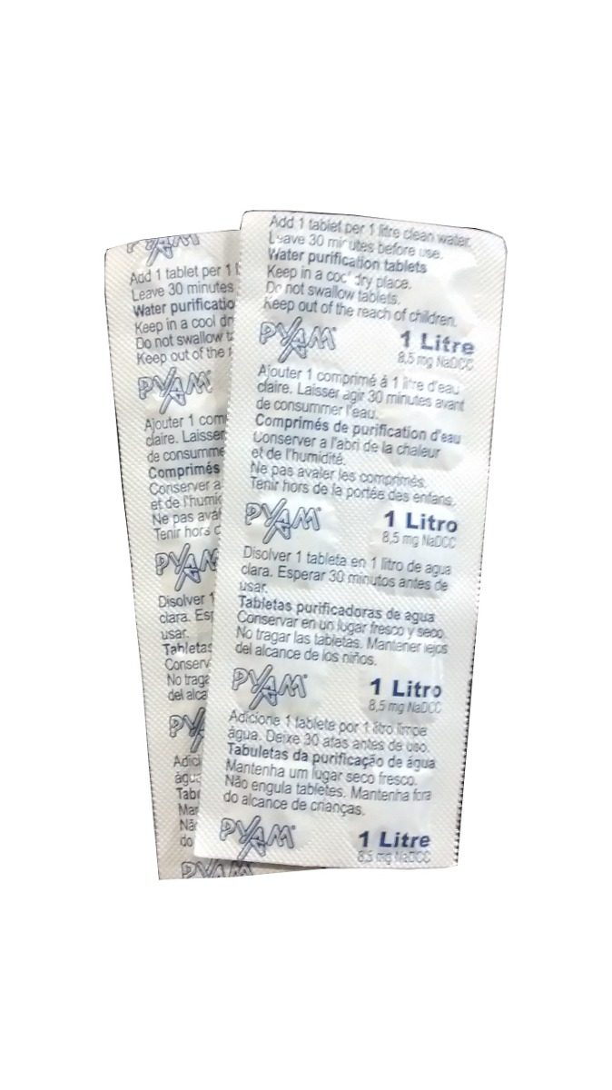 Pastilla Potabilizadora De Agua 40u , Camping, Supervivencia