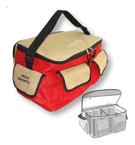 Bolso Pesca Grande Larpue Cordura Impermeable 50cmx30cm