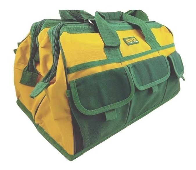Bolso P/ Herramientas Doble Ancho Reforzado 450x310x250 Mota Verde Oscuro