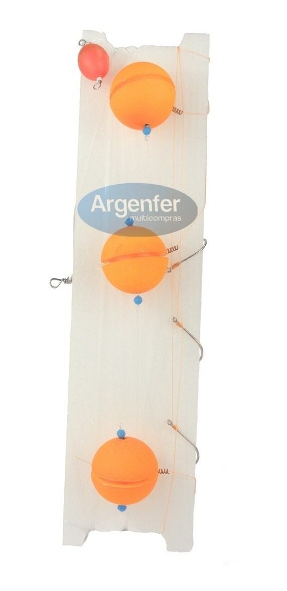 Linea Pejerrey 3 Boyas Yo Yo 20mm Anzuelos Numero 4