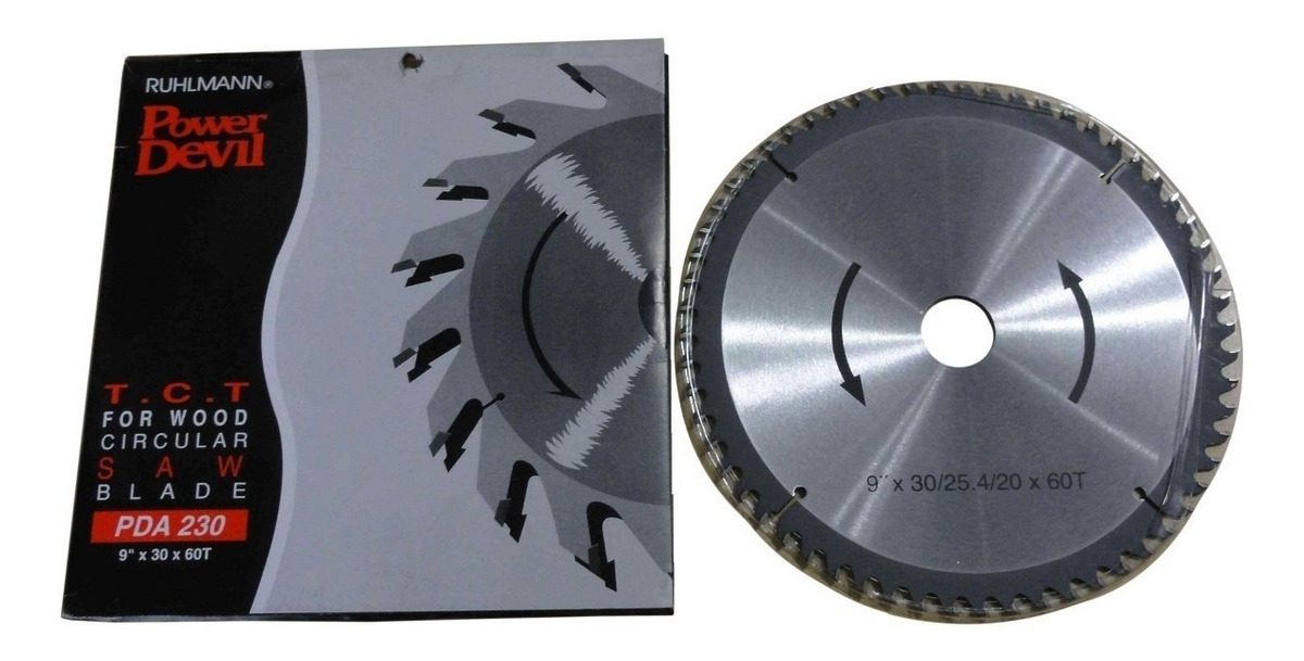 Hoja Circular Corte Madera Dientes De Widia 9 X 60dt
