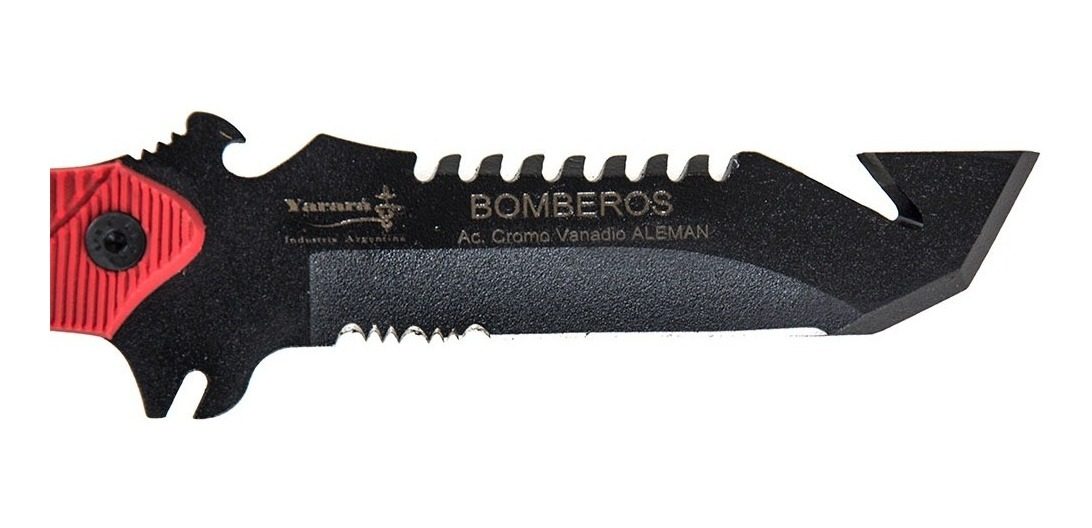 Cuchillo Yarara Bombero Policia Federal Argentina Rojo - 1