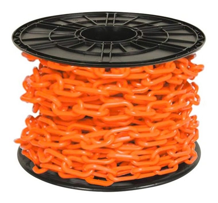 Cadena De Plástico 8mm Naranja Fluor - X Metro Naranja