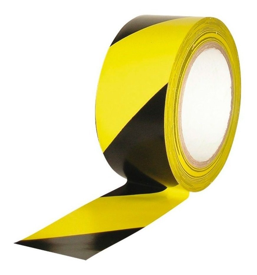Cinta Adhesiva Pvc Demarcación Amarilla/negra 48x33
