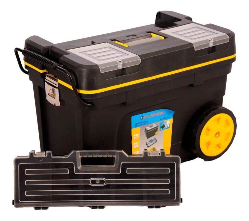 Caja Carro Porta Herramienta C/ Organizadores Instaladores Negro
