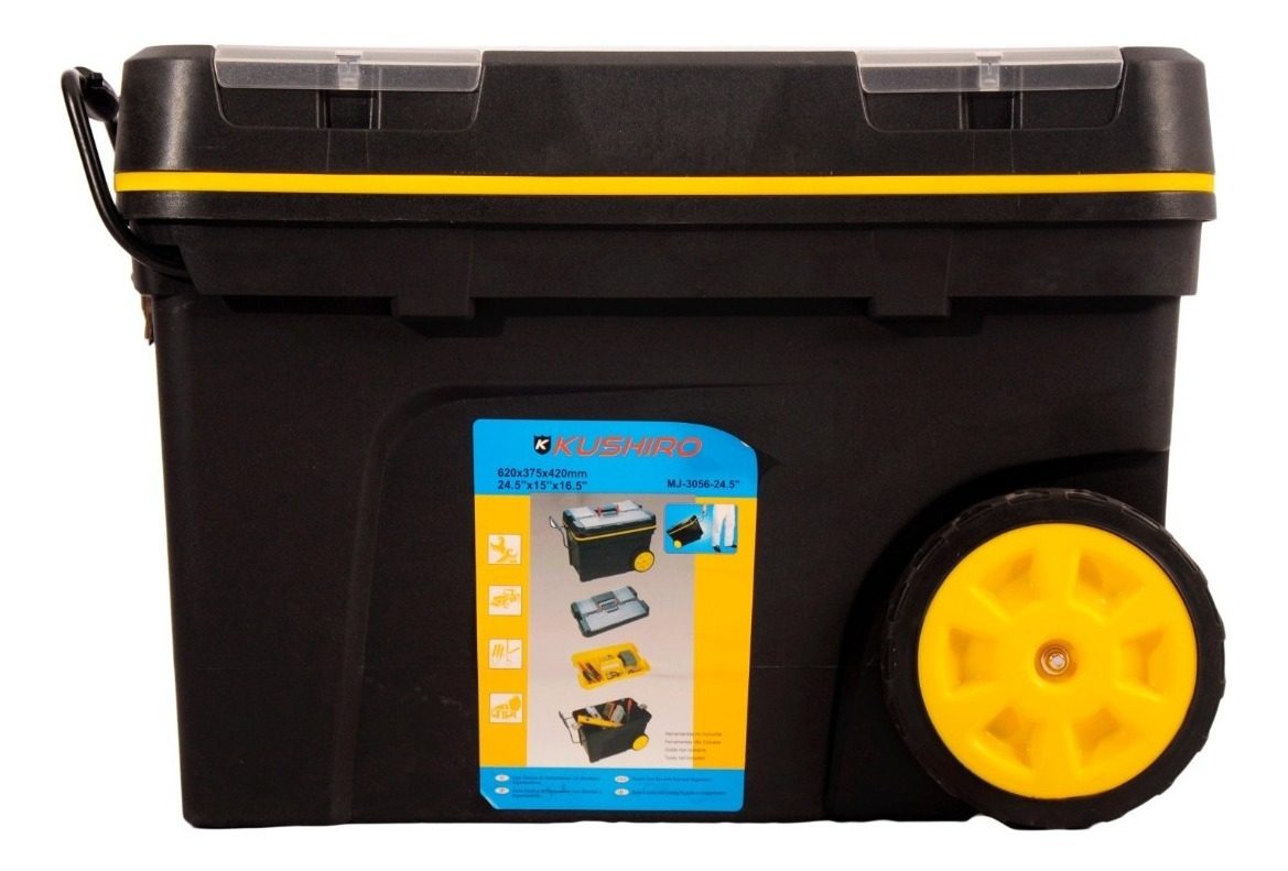 Caja Carro Porta Herramienta C/ Organizadores Instaladores Negro - 2