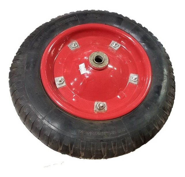 Ruedas Neumáticas 300x80 Eje 16mm Llanta Chapa - X Unidad