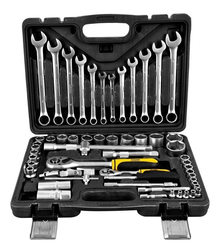 Caja De Herramientas 60 Pzas Barovo Tubos Y Llaves  Métricas