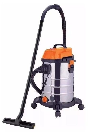 Aspiradora Lüsqtoff Polvo/agua 25l Acero Inox 220v - Acero Inoxidable/naranja/negro