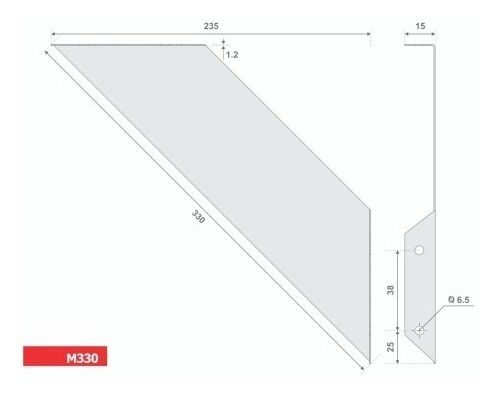Mensula De Acero Inox. M 330 - X Unidad - 1