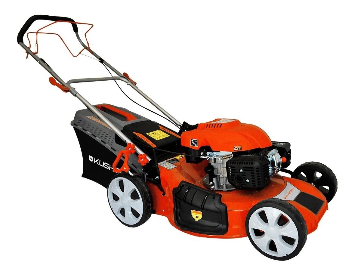 Cortadora Césped Kushiro 4t C/ Bolsa Recolectora 55 L Naranja