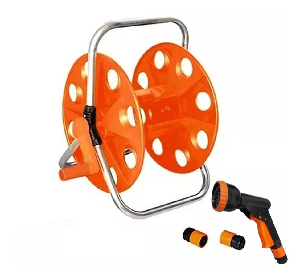 Porta Manguera Enrollador Kushiro H/20 Mts Oferta Jardinería