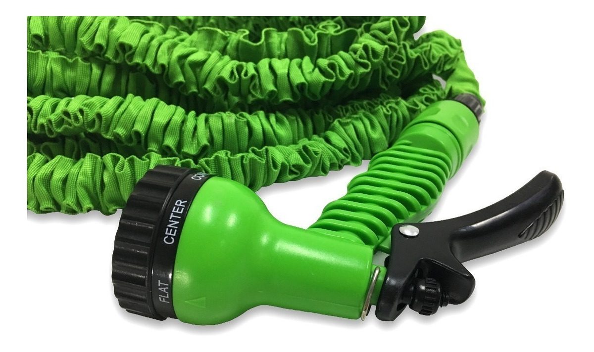 Manguera Expandible De Latex Kushiro Malla Expansible 15m Verde Oscuro - 1