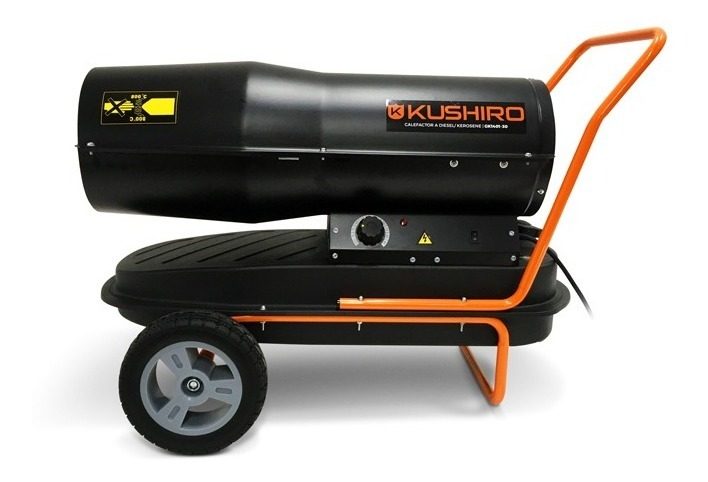 Calefactor Turbo 27000kcal Gk1401-30 Kushiro Negro Y Naranja - 1