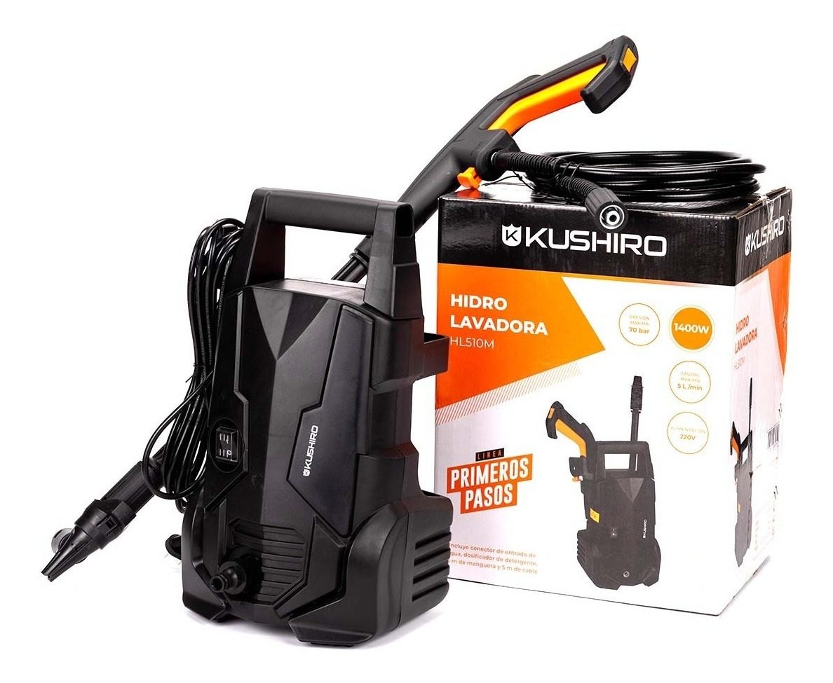 Hidrolavadora Eléctrica Kushiro 70bar 1400w Negro - 6