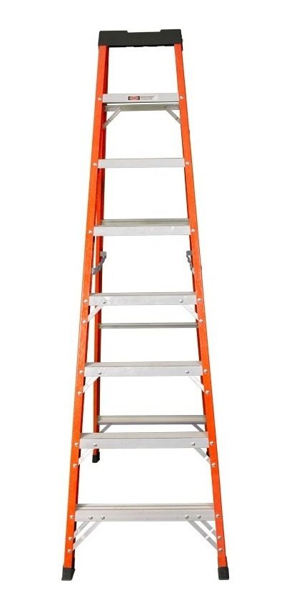 Escalera Dieléctrica Kushiro 6 Escalones Tipo Familiar Naranja - 1